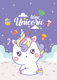 น้องยูนิคอร์น เลิฟๆ คาวาอีสีม่วง