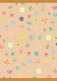 Northern Flowers2 on brown