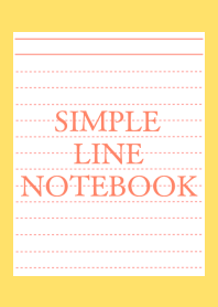 SIMPLE ORANGE LINE NOTEBOOKj-YELLOW