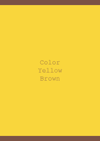 심플 컬러 : 옐로우 + 브라운