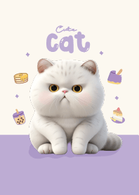 Cat Cute British : Love Purple!