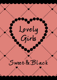 Heart&Girly / Peach&Black