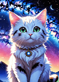 Night Moon Star Cat 676875