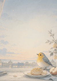Lemon Robin Apple Scone Window