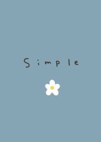 Blue beige and one-point flowers.