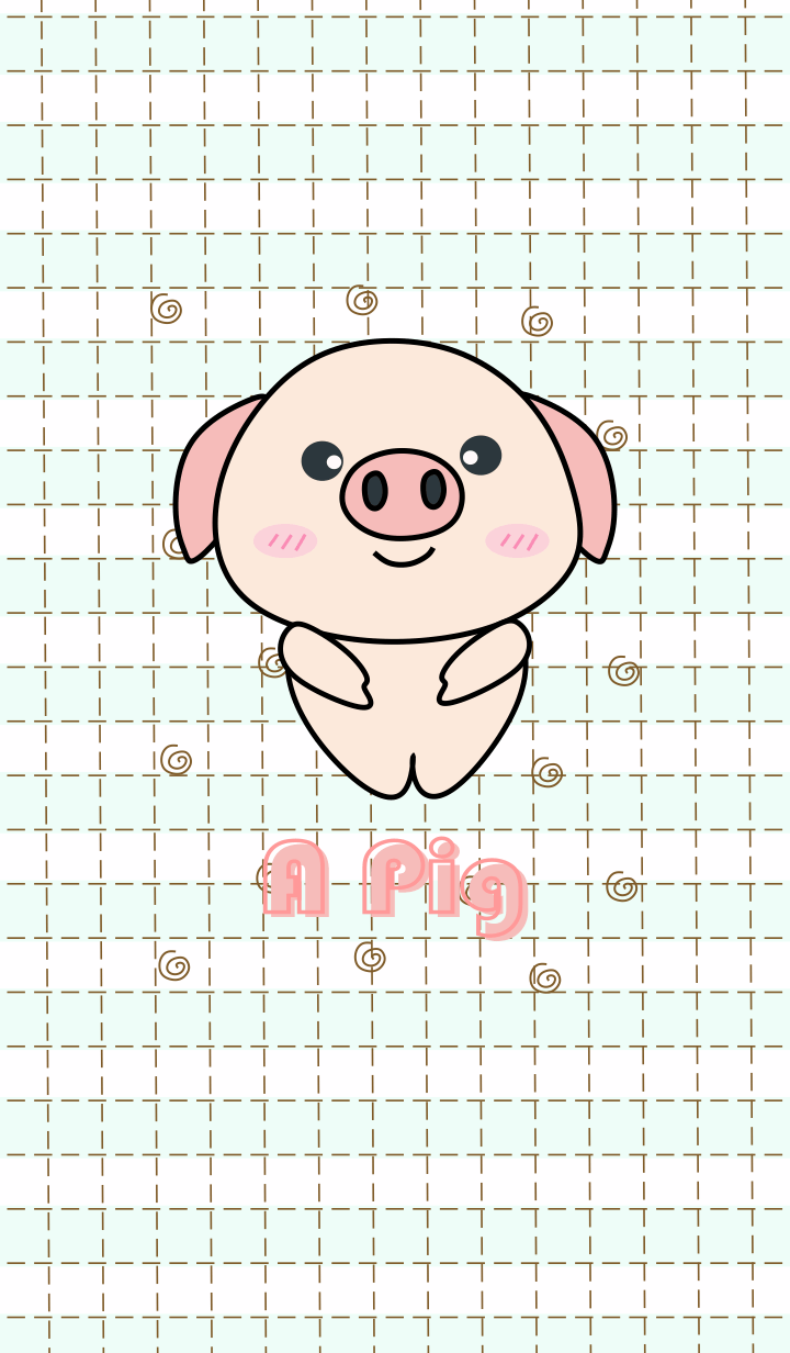 A Cute Pink Baby Pig