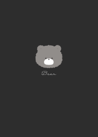 簡單的泰迪熊 灰色 黒色