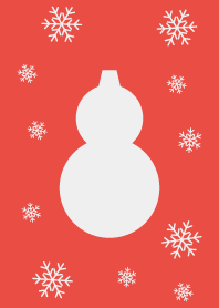 Red simple snowman theme