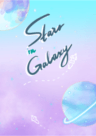 Stars in pastel galaxy