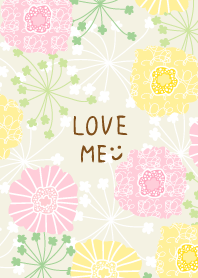 北欧風お花ベージュ スマイル4