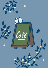 Cafe motif / dull blue ver.2