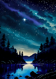 Beautiful starry night view#1134
