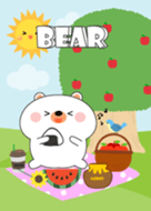 Happy White  Bear Picnic Theme