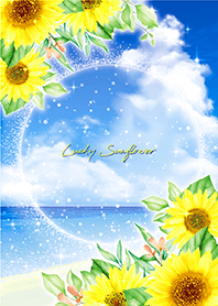 Blue sky & Sunflowers Bring good luck 2*