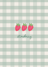 strawberry plaid -greenbeige-