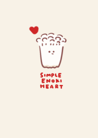 simple Enoki heart beige