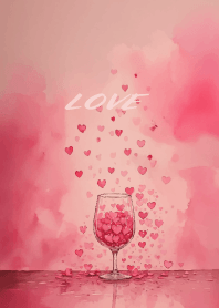 Overflowing with love on red