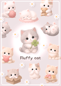 pink Fluffy, comforting kittens