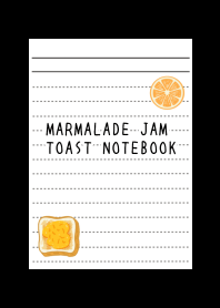 MARMALADE JAM TOAST NOTEBOOK-BLACK