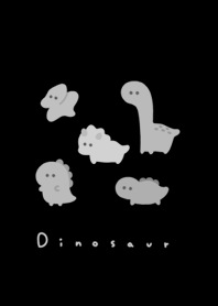 Kawaii Dinosaurs 24(NL)-black monoc.