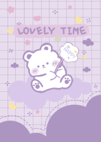 Purple bear cute