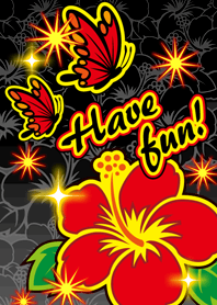 ハイビスカス-Have fun-black ver.