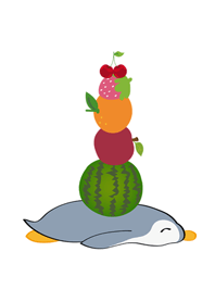 Penguin Fruit Jenga