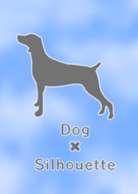 犬×シルエット（ワイマラナー・グレー）