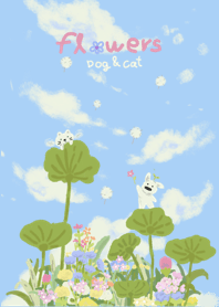 ทุ่งดอกไม้และท้องฟ้า