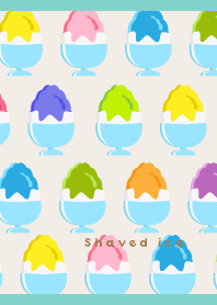 Summer shaved ice03 on blue JP