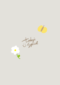 White flower and butterfly9 from Japan