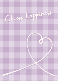 Gingham check dull purple