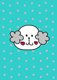 Happy dog x blue pink dot theme