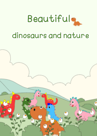 beautiful dinosaurs and nature