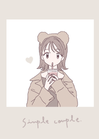 simple_couple_kumamimi_pair_girl