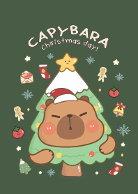 Christmas Day : Capybara Cute!