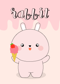 Love Love Cute Pink Rabbit