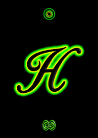 ネオンイニシャル H / グリーン