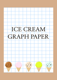 ICE CREAM GRAPH PAPER/LIGHT BROWN