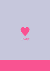 Simple Heart / Dull Purple & Vivid Pink