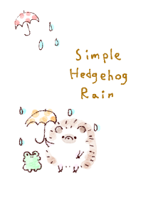 simple Hedgehog rain White blue.