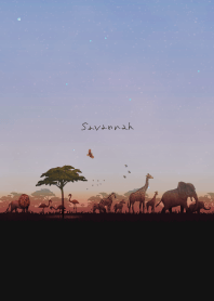 サバンナの朝焼け