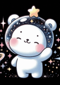 Little bear cute kawaii galaxy n.9