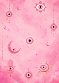 Evil eye Pink lucky negative energy 3_67
