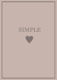 SIMPLE HEART =mocha beige=