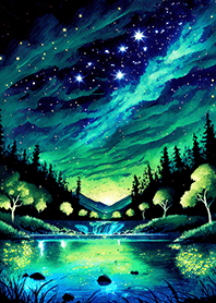 Beautiful starry night view#1062