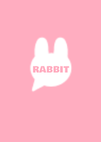 SIMPLE RABBIT -PINK&WHITE-