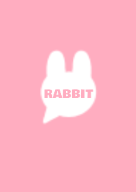 うさぎ×シンプル【ピンク×ホワイト】