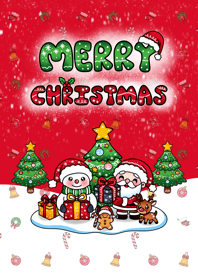 Merry Christmas Festive Red