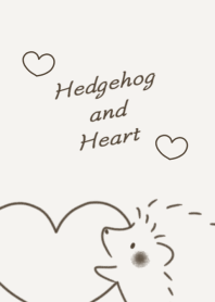 Hedgehog and Heart -Light brown-